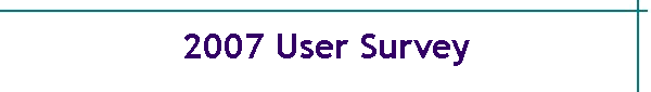 2007 User Survey